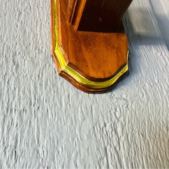 Vintage Wooden Candle Holder Wood Single Taper Mid Century 70s 80s Wall Decor - Picture 7 of 12